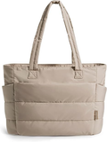 Damen-Shopper, leichte, gepolsterte Tasche mit Fächern – Schultertasche/Handtasche für Reisen, Arbeit und Fitnessstudio | Leichtgewicht