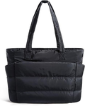 Damen-Shopper, leichte, gepolsterte Tasche mit Fächern – Schultertasche/Handtasche für Reisen, Arbeit und Fitnessstudio | Leichtgewicht
