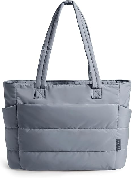 Damen-Shopper, leichte, gepolsterte Tasche mit Fächern – Schultertasche/Handtasche für Reisen, Arbeit und Fitnessstudio | Leichtgewicht